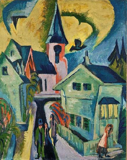 Ernst Ludwig Kirchner Konigstein with red church